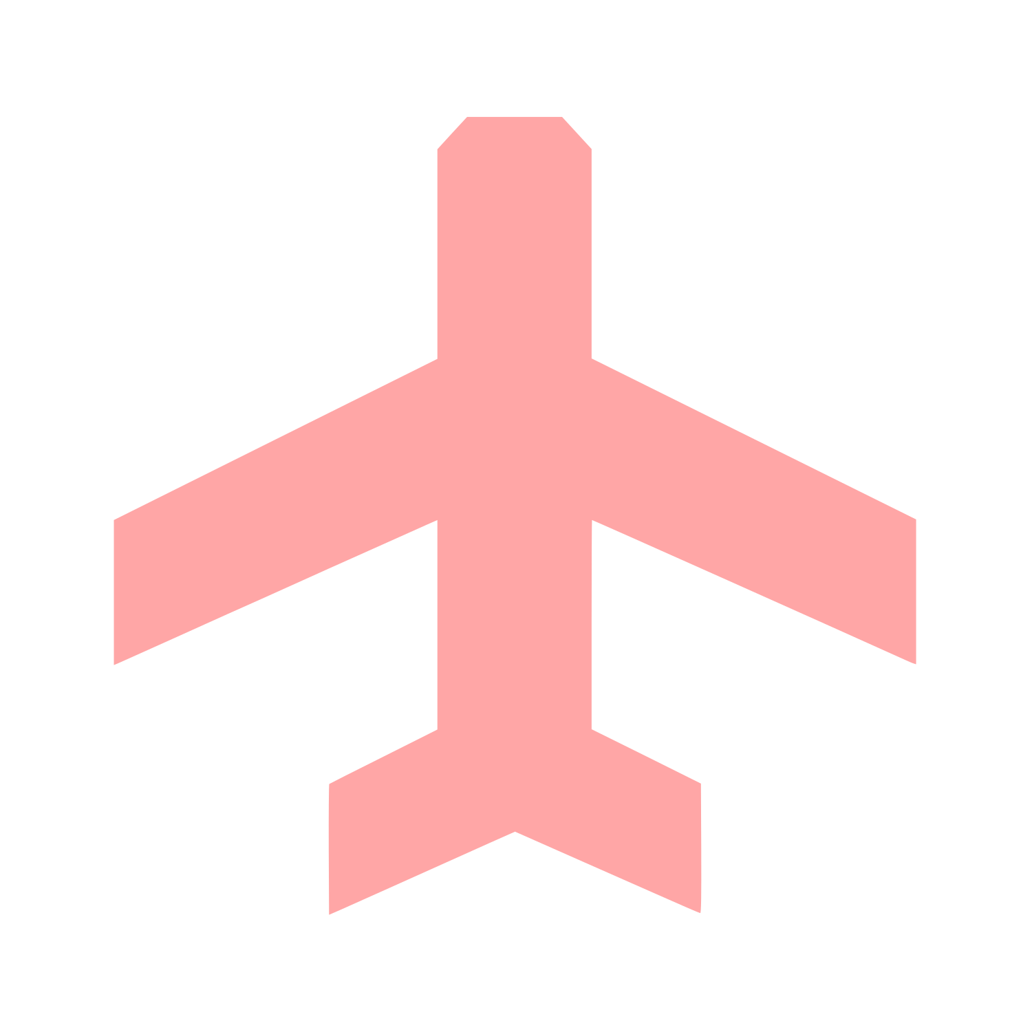 Airplane Silhouette Logo #ffa6a6