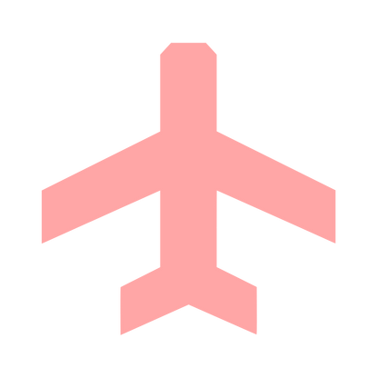 Airplane Silhouette Logo #ffa6a6