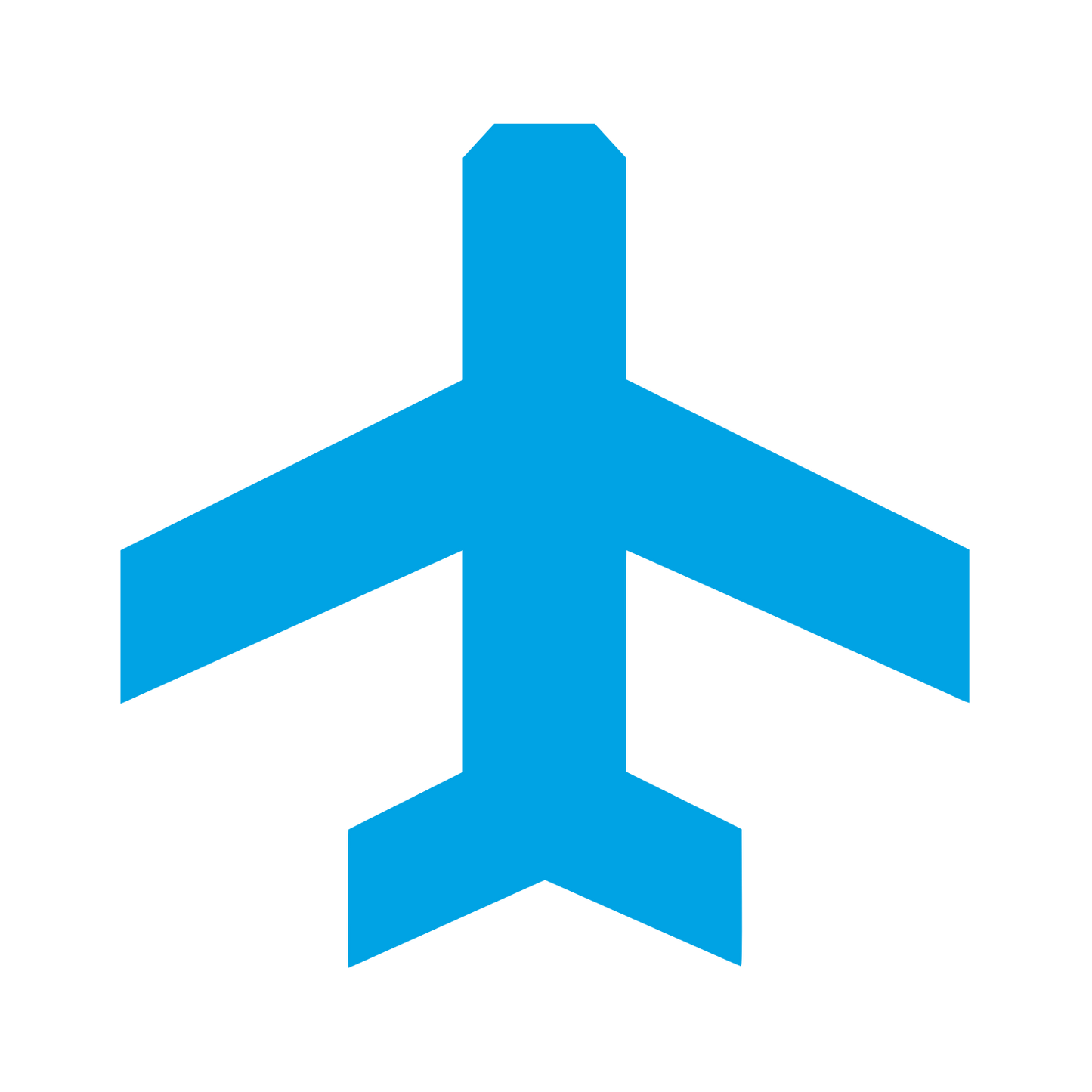 Airplane Silhouette Logo #00a3e4