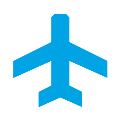 Airplane Silhouette Logo #00a3e4