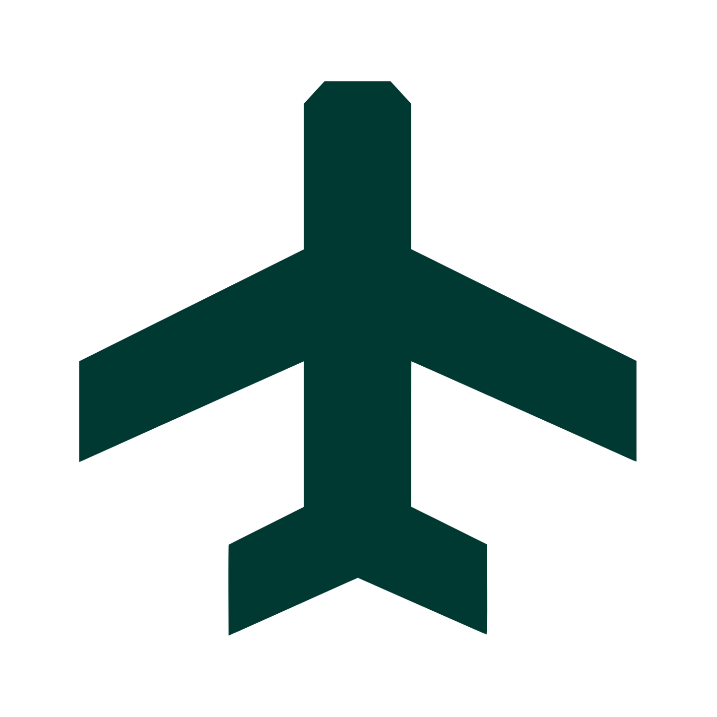 Airplane Silhouette Logo #003932