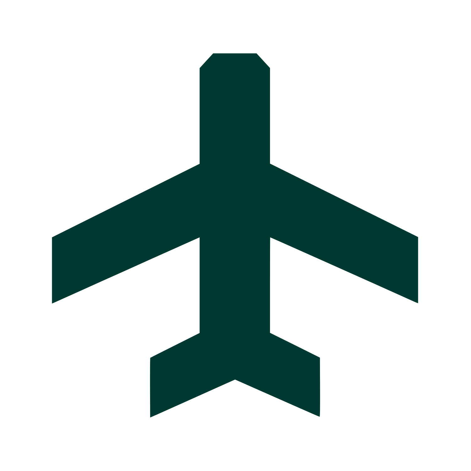 Airplane Silhouette Logo #003932