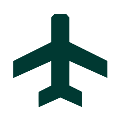 Airplane Silhouette Logo #003932