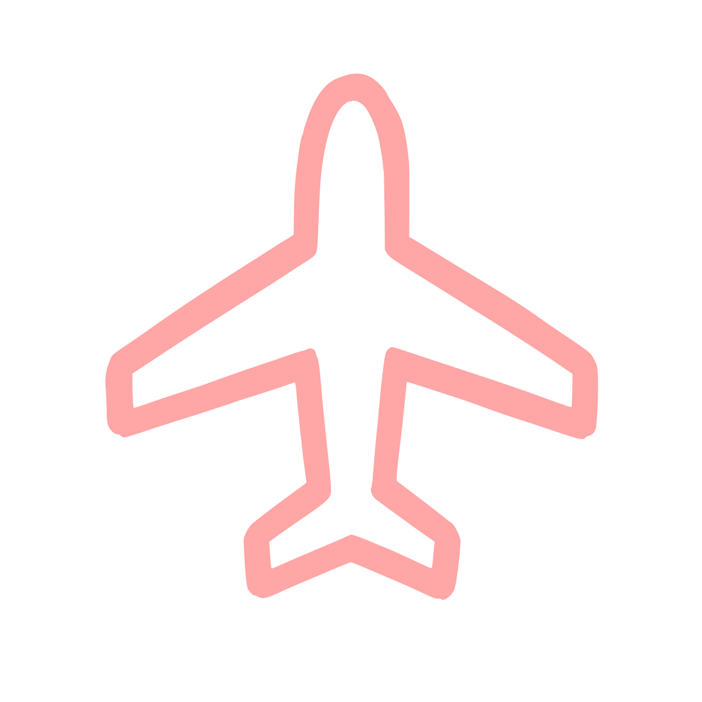 Airplane Outline Logo #ffa6a6