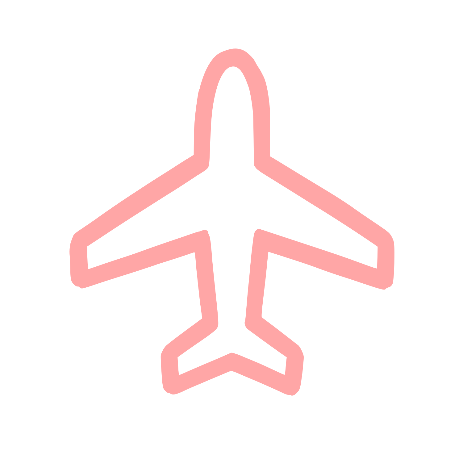 Airplane Outline Logo #ffa6a6