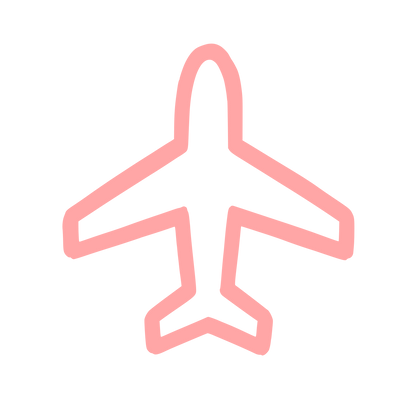 Airplane Outline Logo #ffa6a6