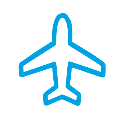 Airplane Outline Logo #00a3e4