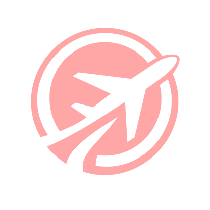 Airplane Circle Logo #ffa6a6