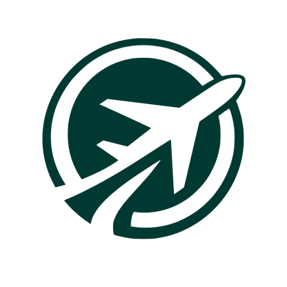 Airplane Circle Logo #003932