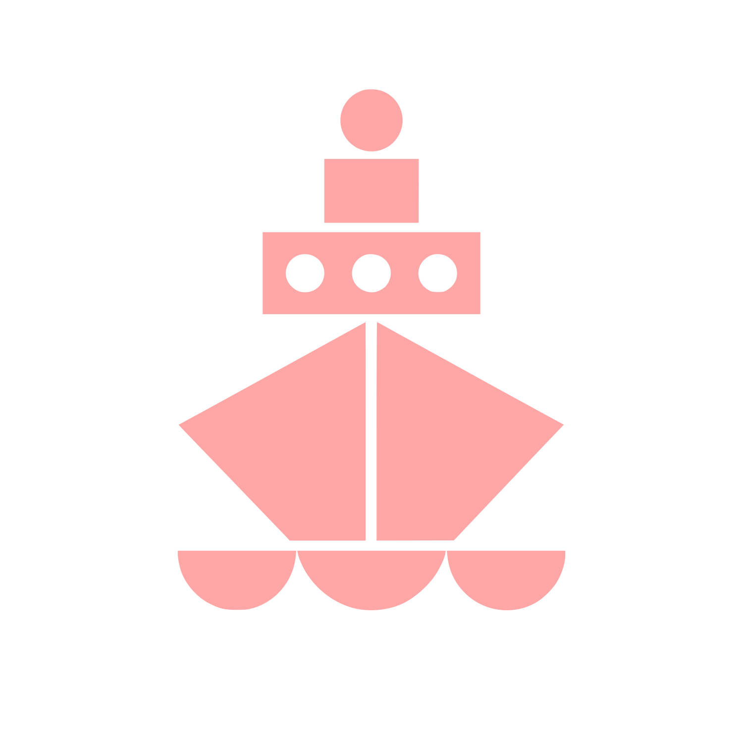 Geometric Ship Logo #ffa6a6