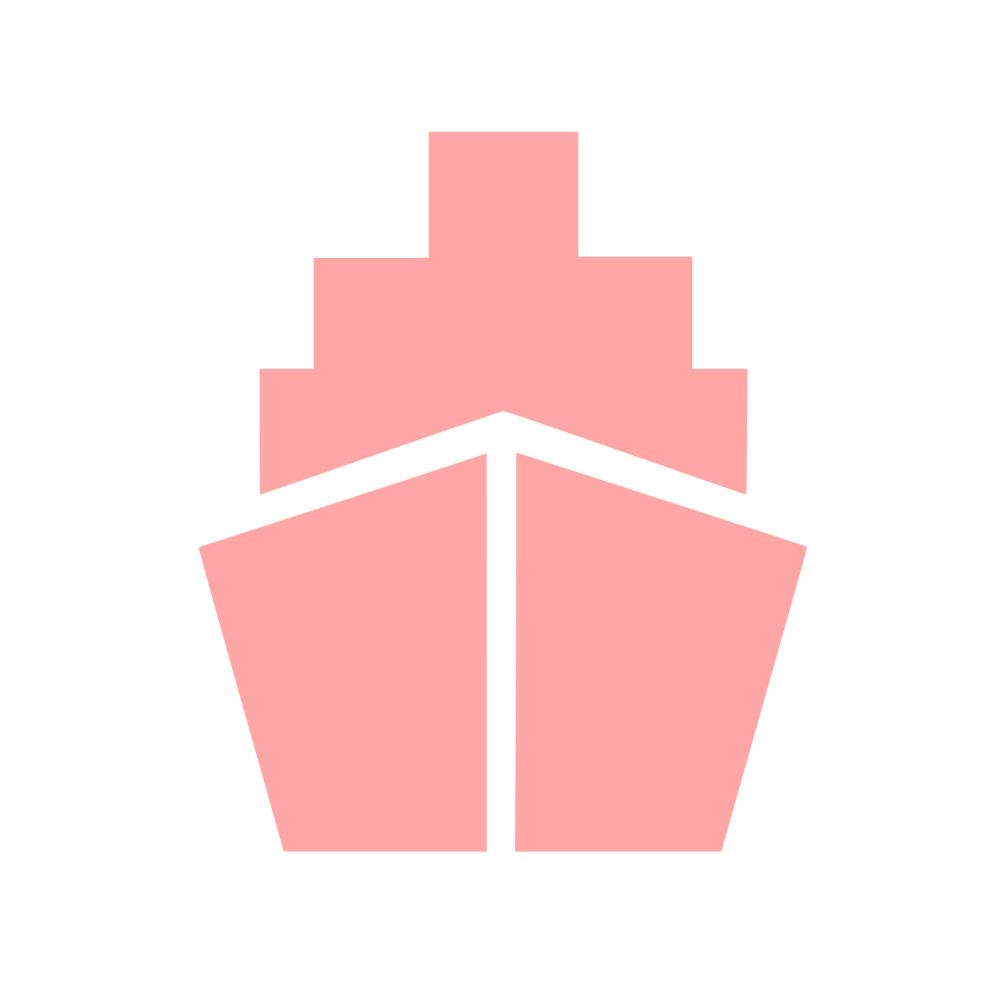 Ship Front View Logo #ffa6a6