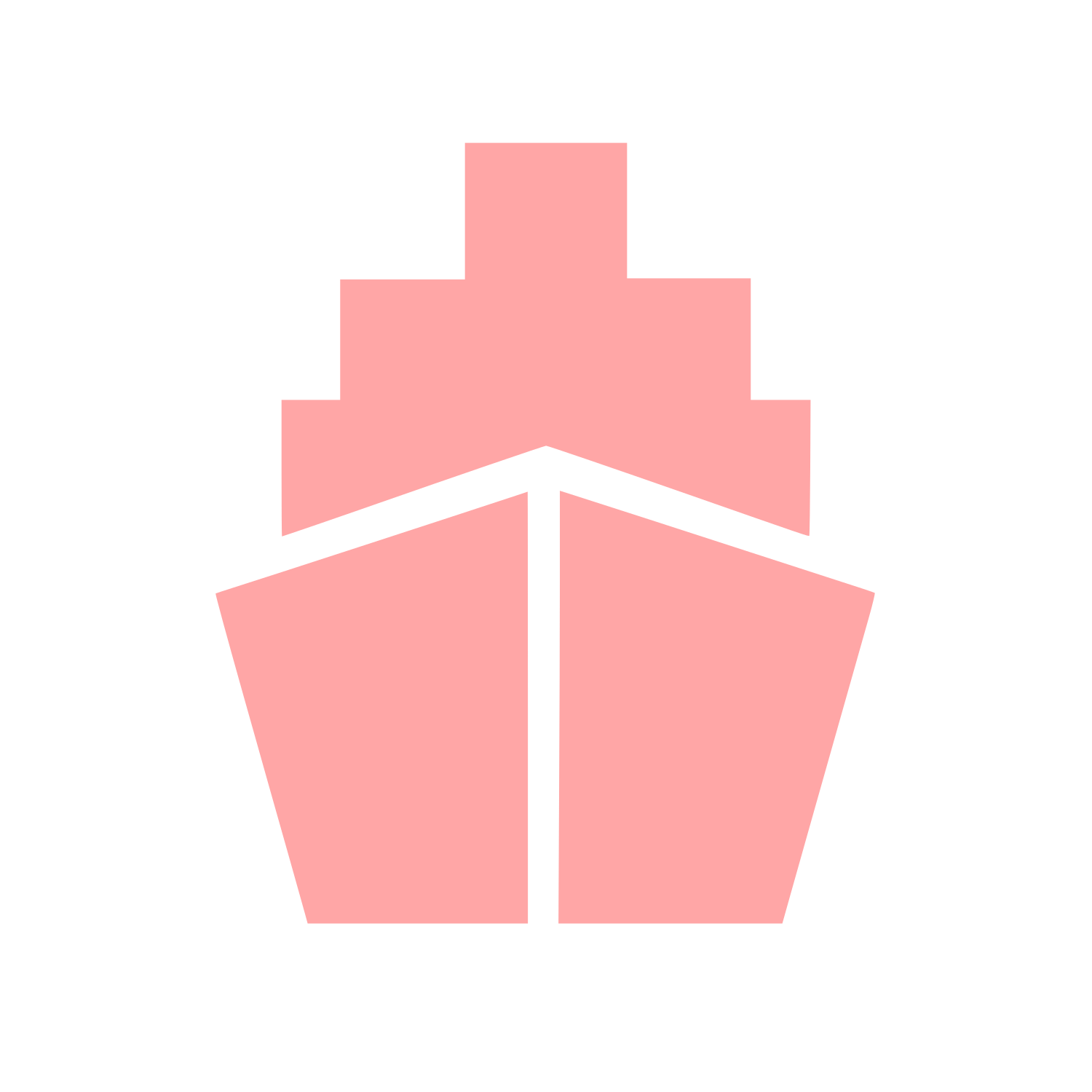 Ship Front View Logo #ffa6a6