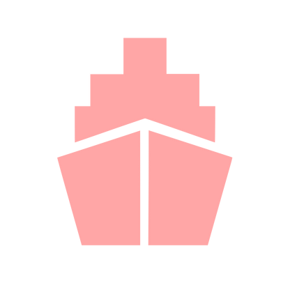 Ship Front View Logo #ffa6a6
