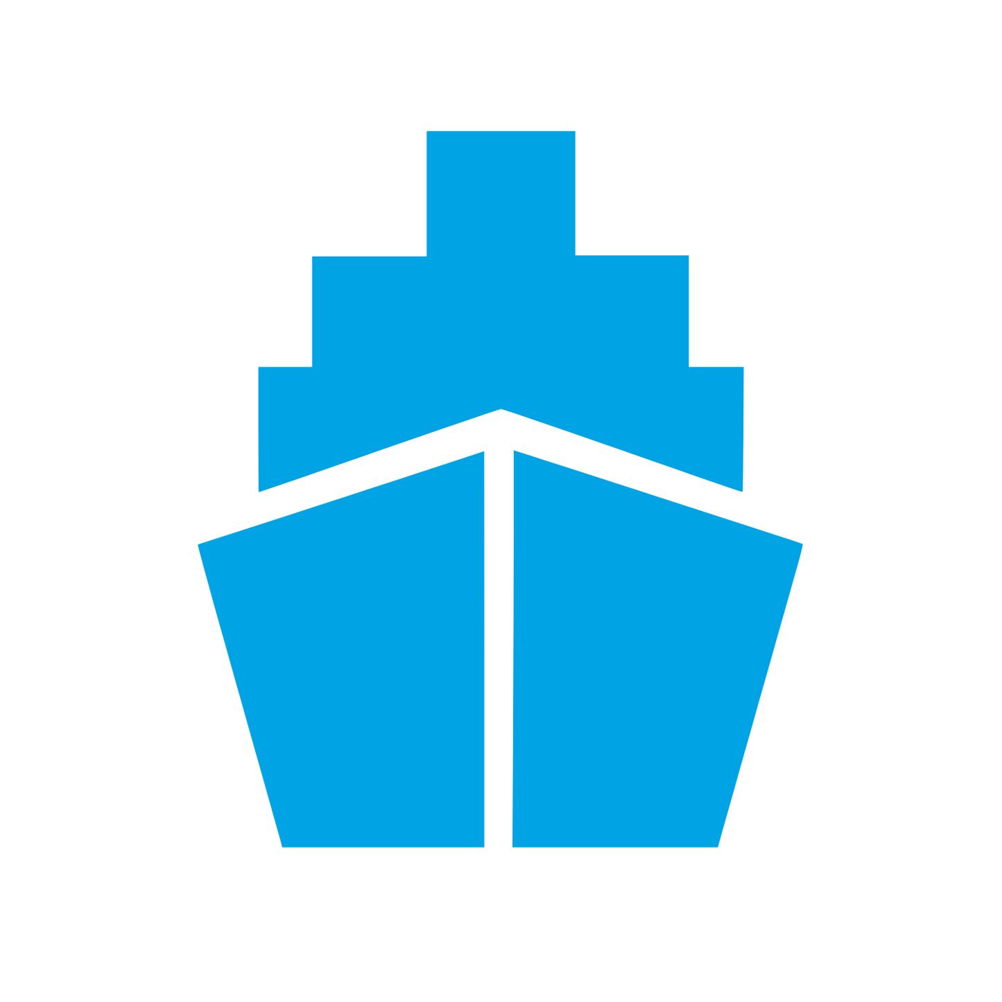 Ship Front View Logo #00a3e4