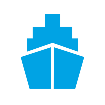 Ship Front View Logo #00a3e4