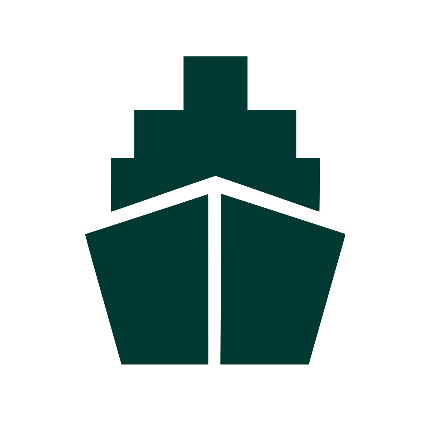 Ship Front View Logo #003932