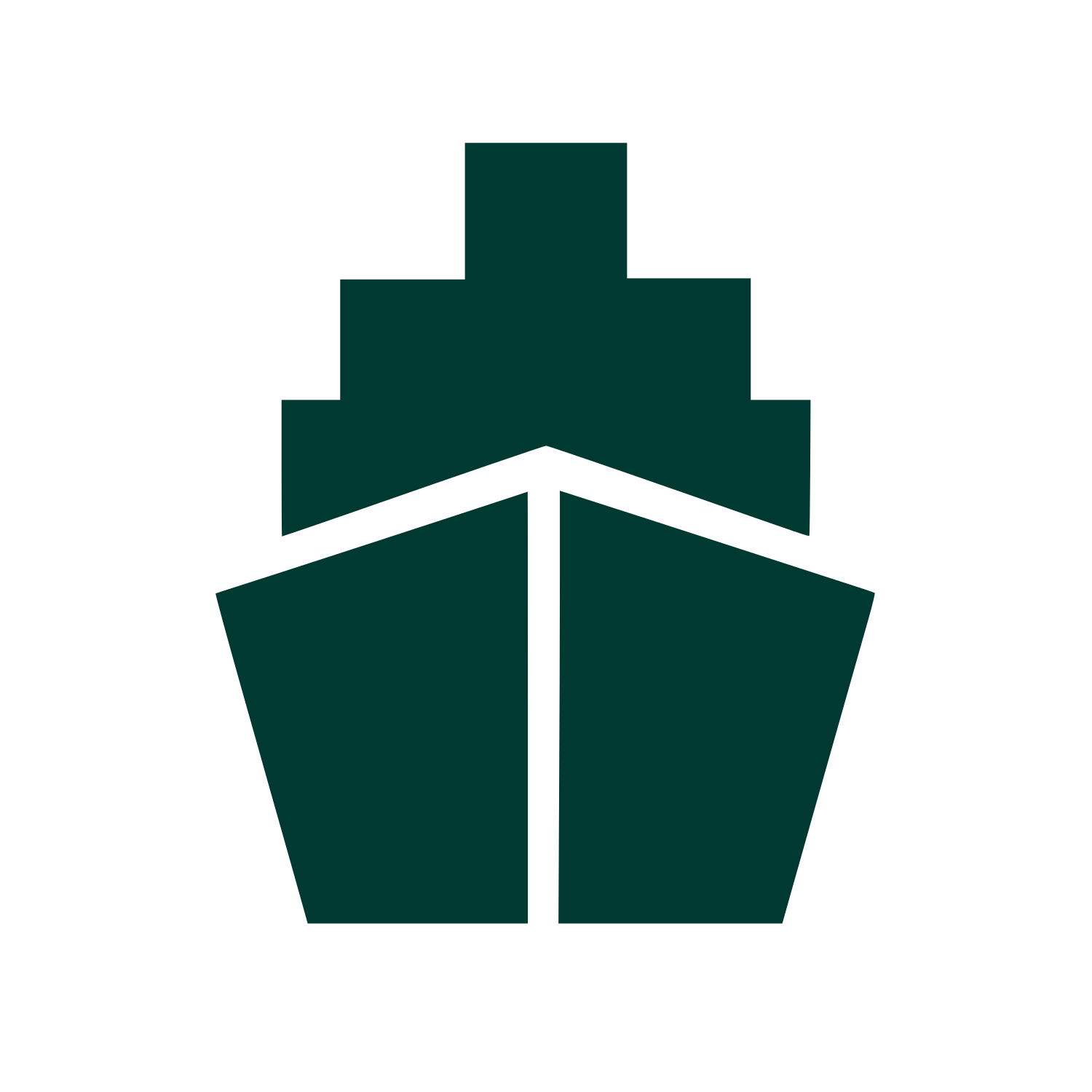 Ship Front View Logo #003932