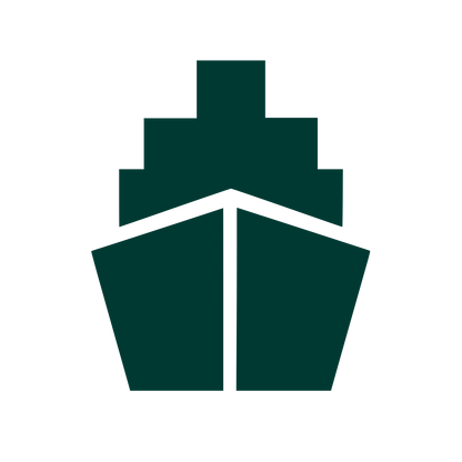 Ship Front View Logo #003932