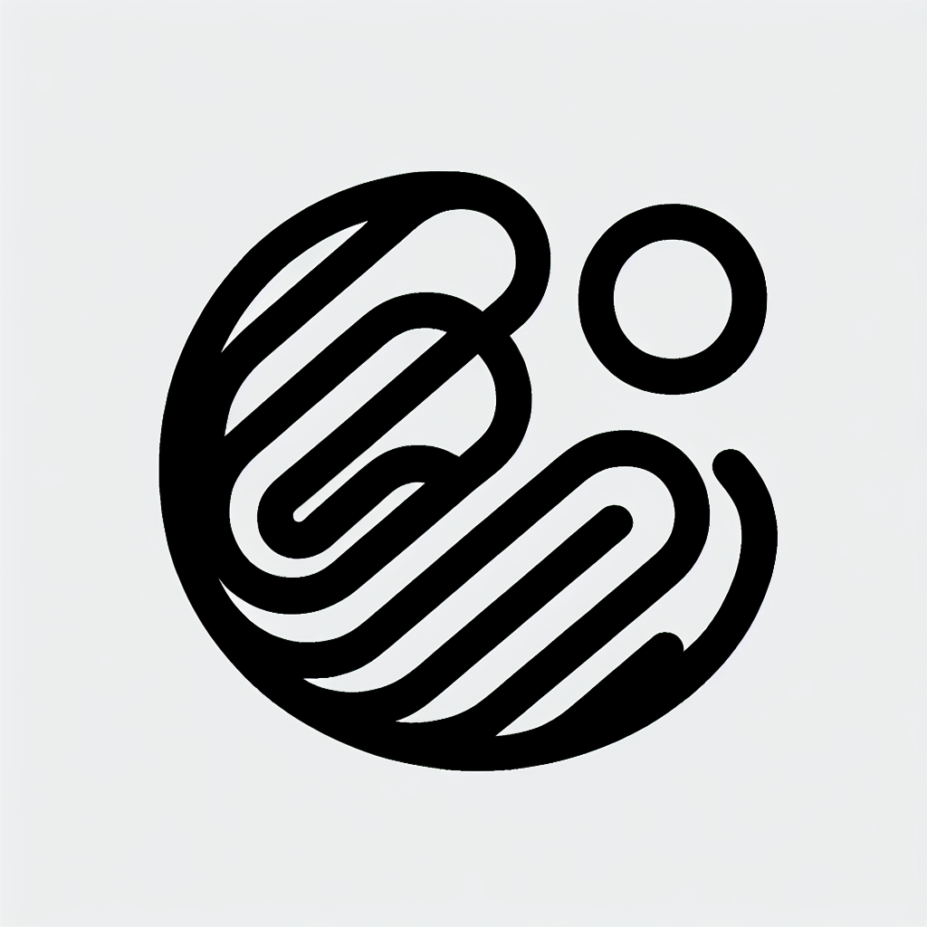 Swirling Lines and Circle Emblem