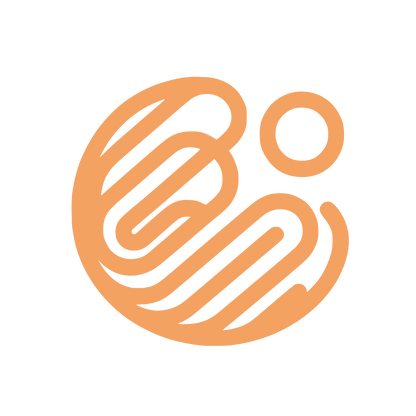 Swirling Lines and Circle Emblem #F4A261
