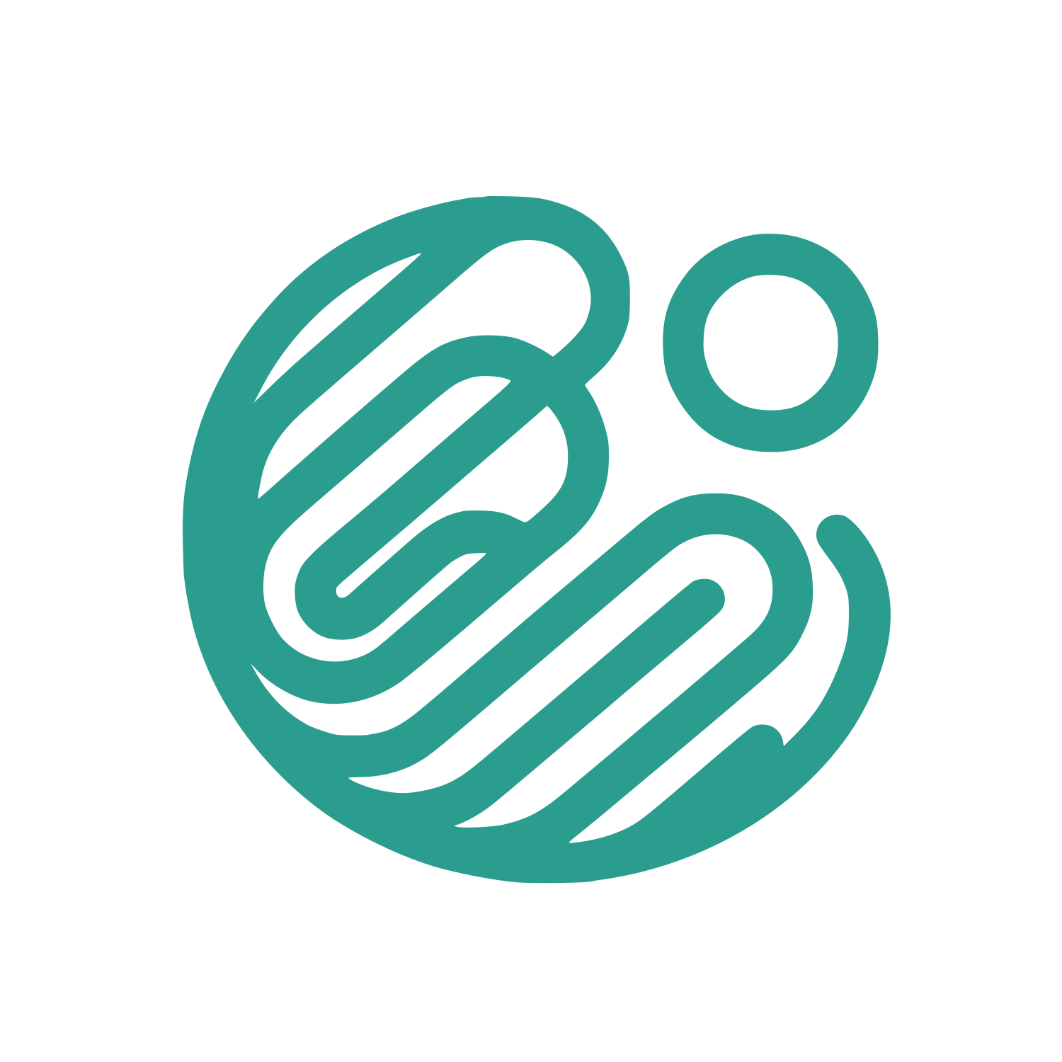 Swirling Lines and Circle Emblem #2A9D8F