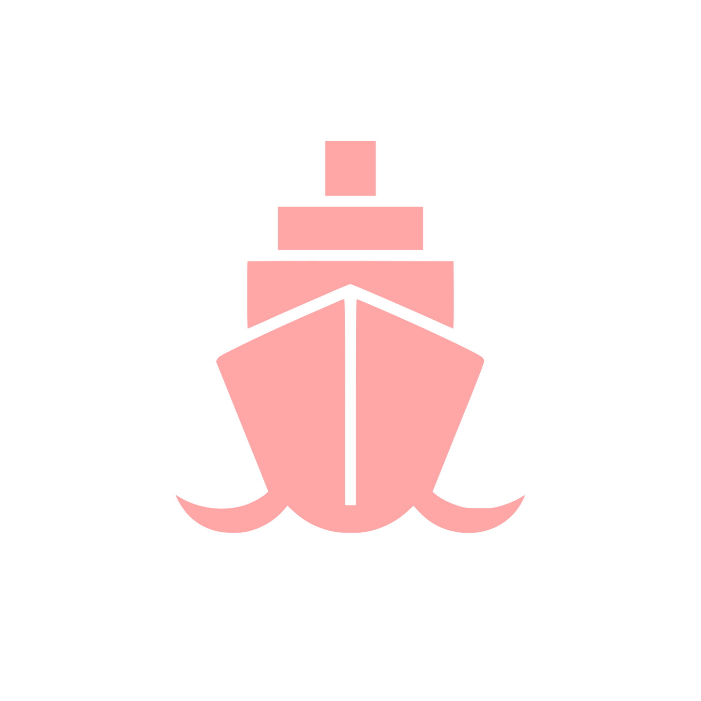 Ship Front View Logo #ffa6a6