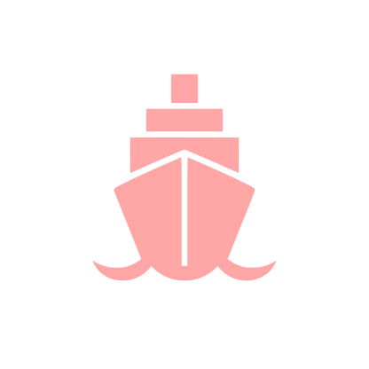 Ship Front View Logo #ffa6a6