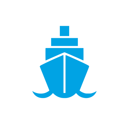 Ship Front View Logo #00a3e4
