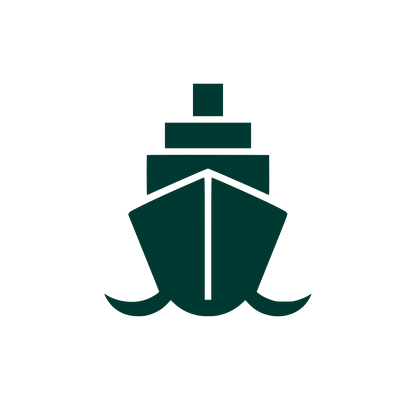 Ship Front View Logo #003932
