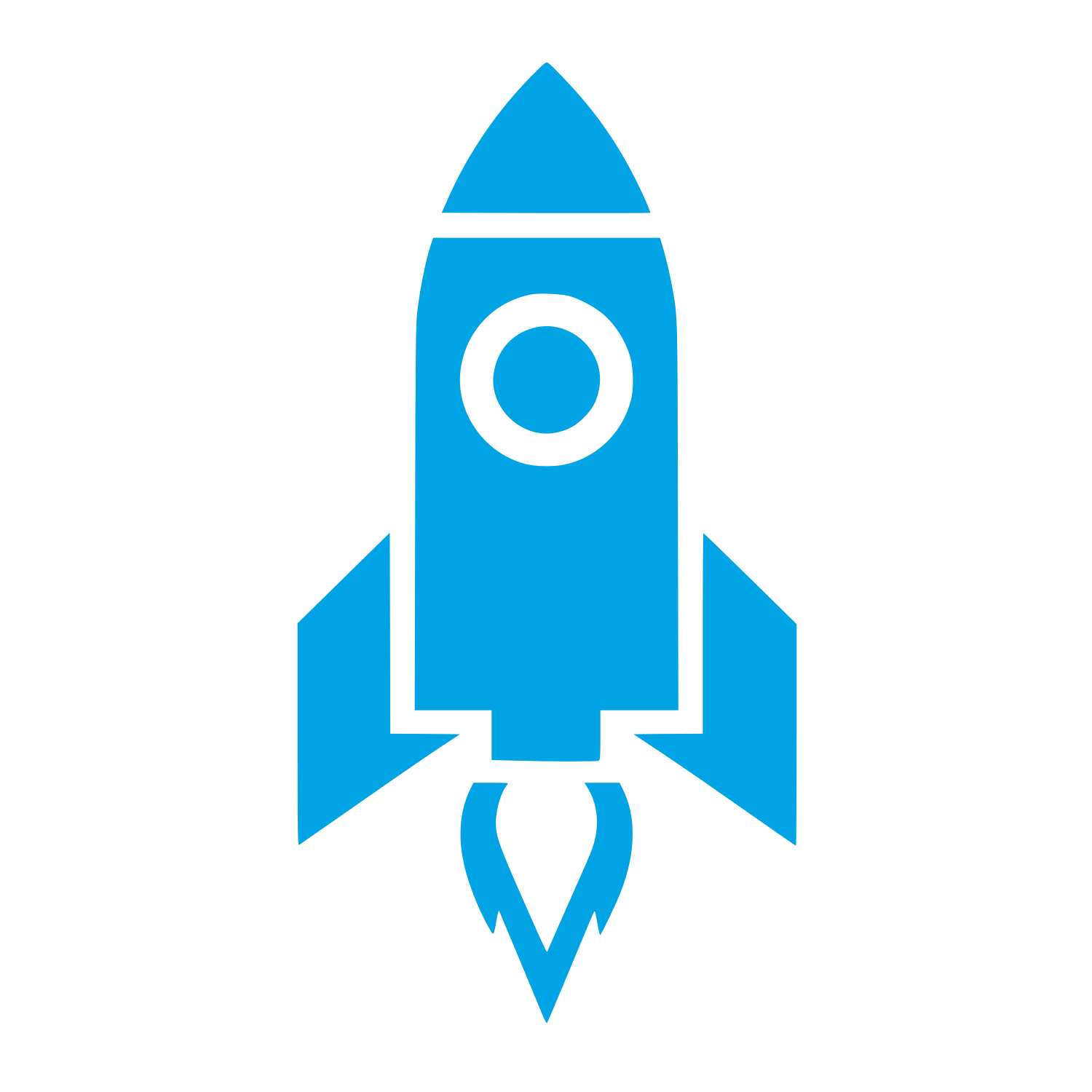 Rocket Launch Logo #00a3e4