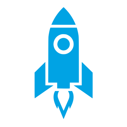 Rocket Launch Logo #00a3e4
