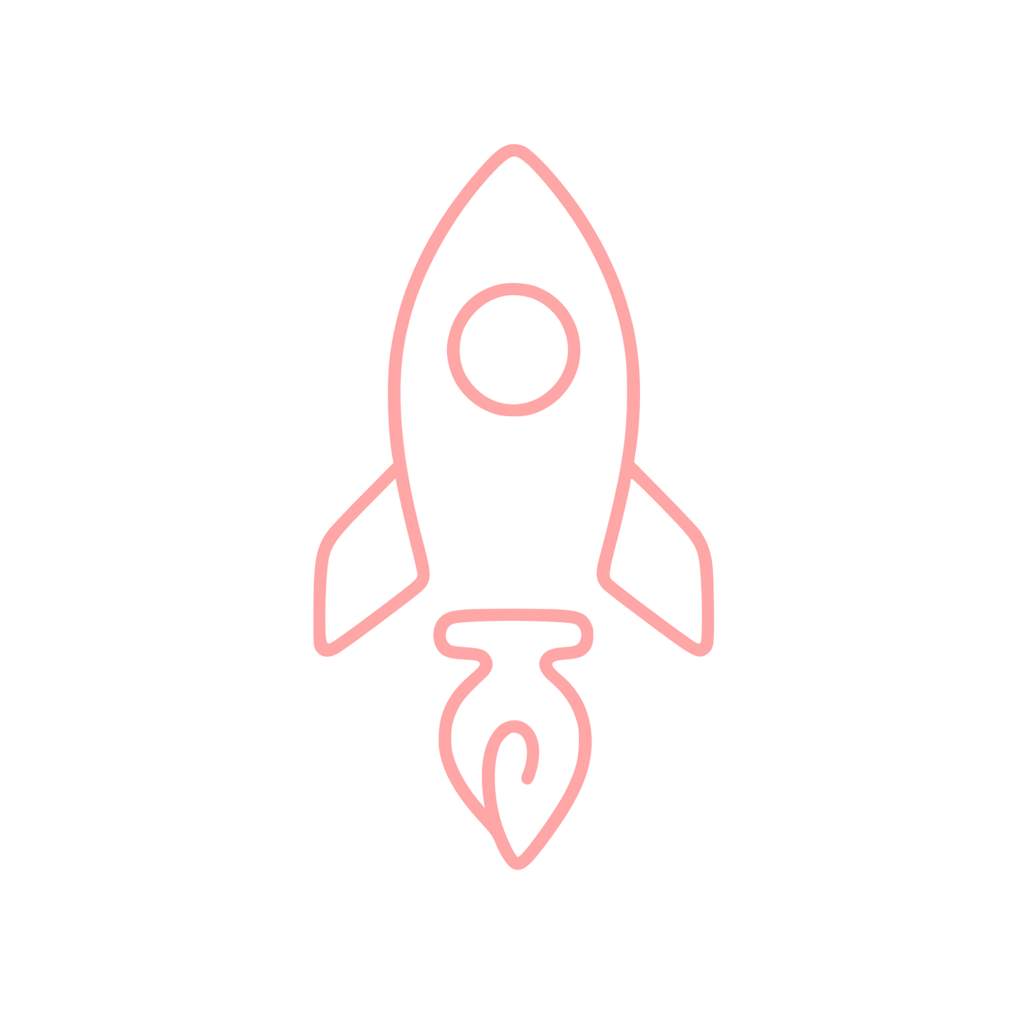 Rocket Pen Nib Logo #ffa6a6