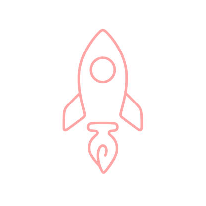 Rocket Pen Nib Logo #ffa6a6