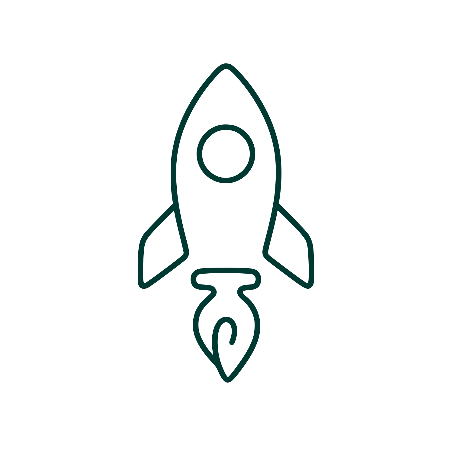 Rocket Pen Nib Logo #003932