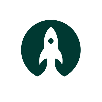 Rocket in Circle Logo #003932