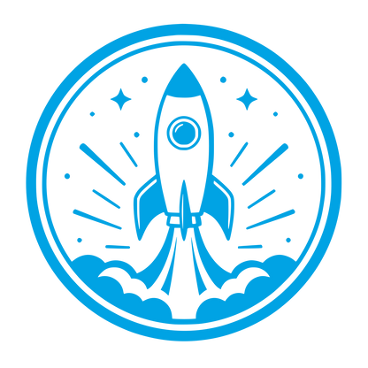 Rocket Launch Circle Logo #00a3e4