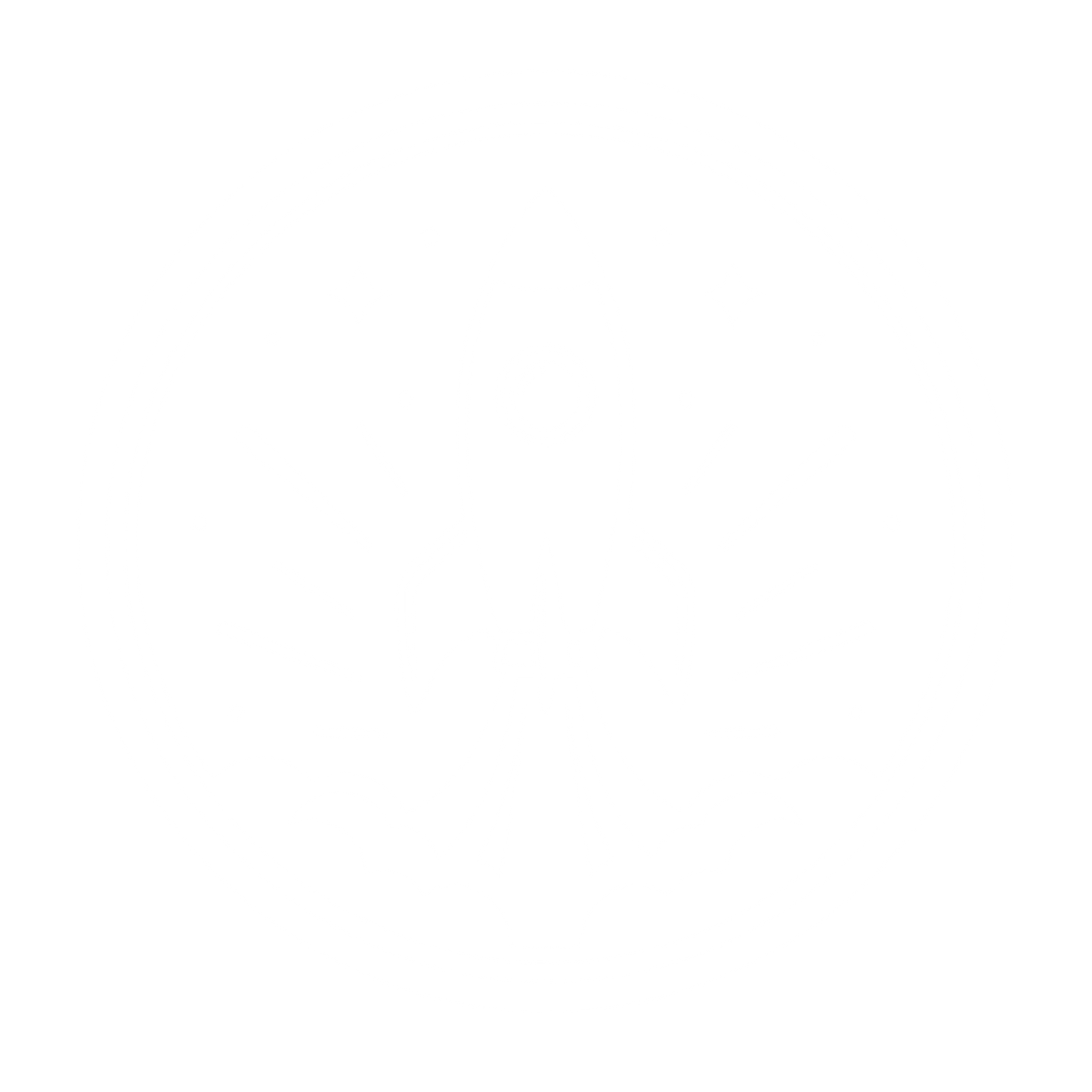 Rocket Launch Circle Logo #ffffff