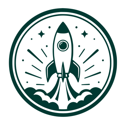Rocket Launch Circle Logo #003932