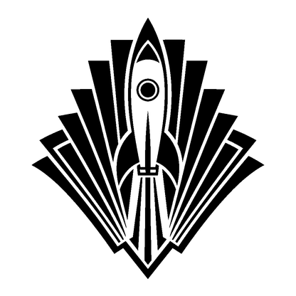Art Deco Rocket Launch Logo