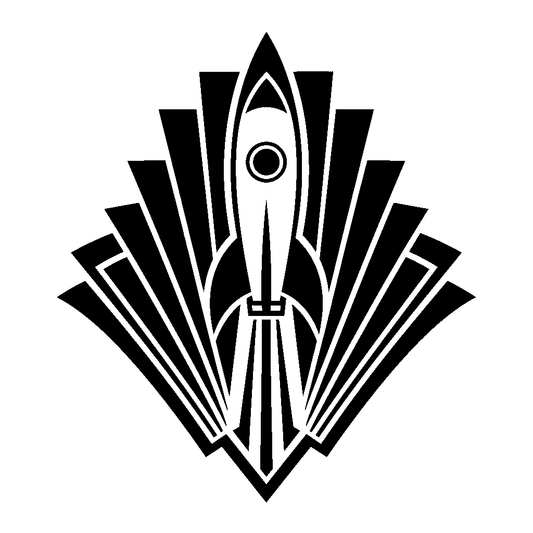 Art Deco Rocket Launch Logo