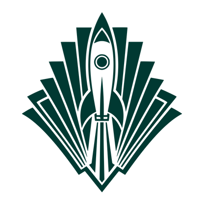 Art Deco Rocket Launch Logo #003932