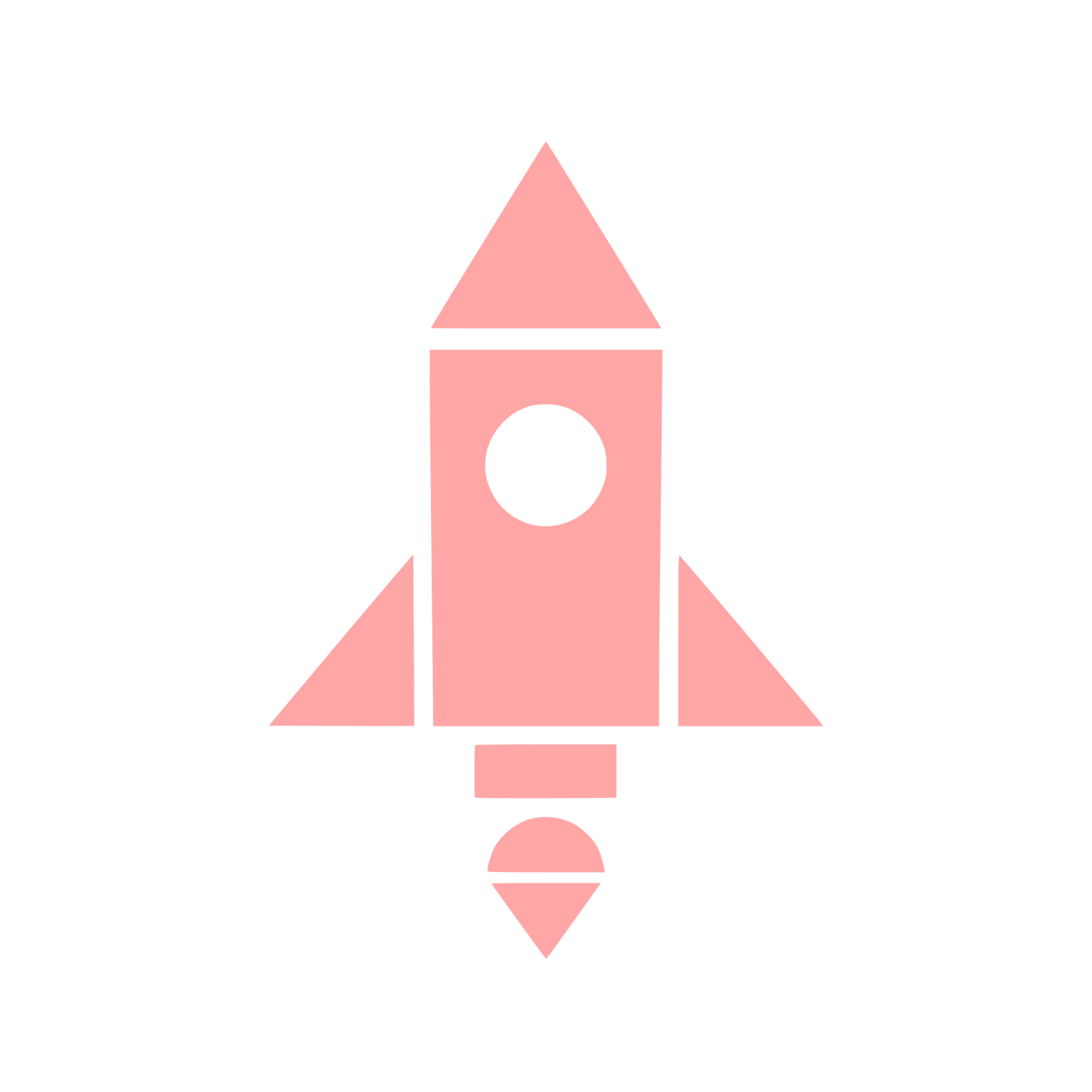 Rocket Ship Logo #ffa6a6