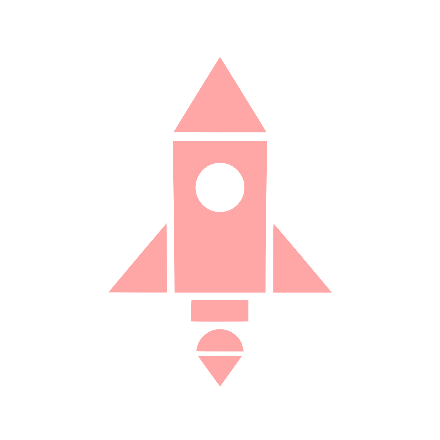 Rocket Ship Logo #ffa6a6