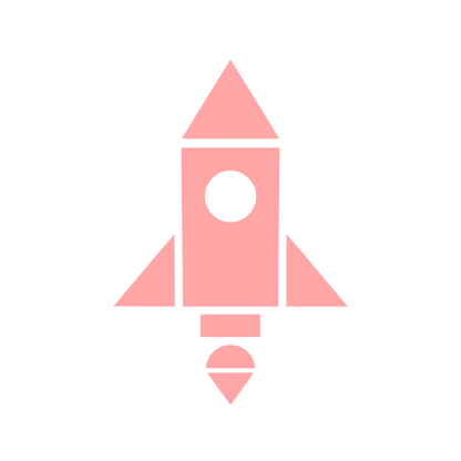 Rocket Ship Logo #ffa6a6