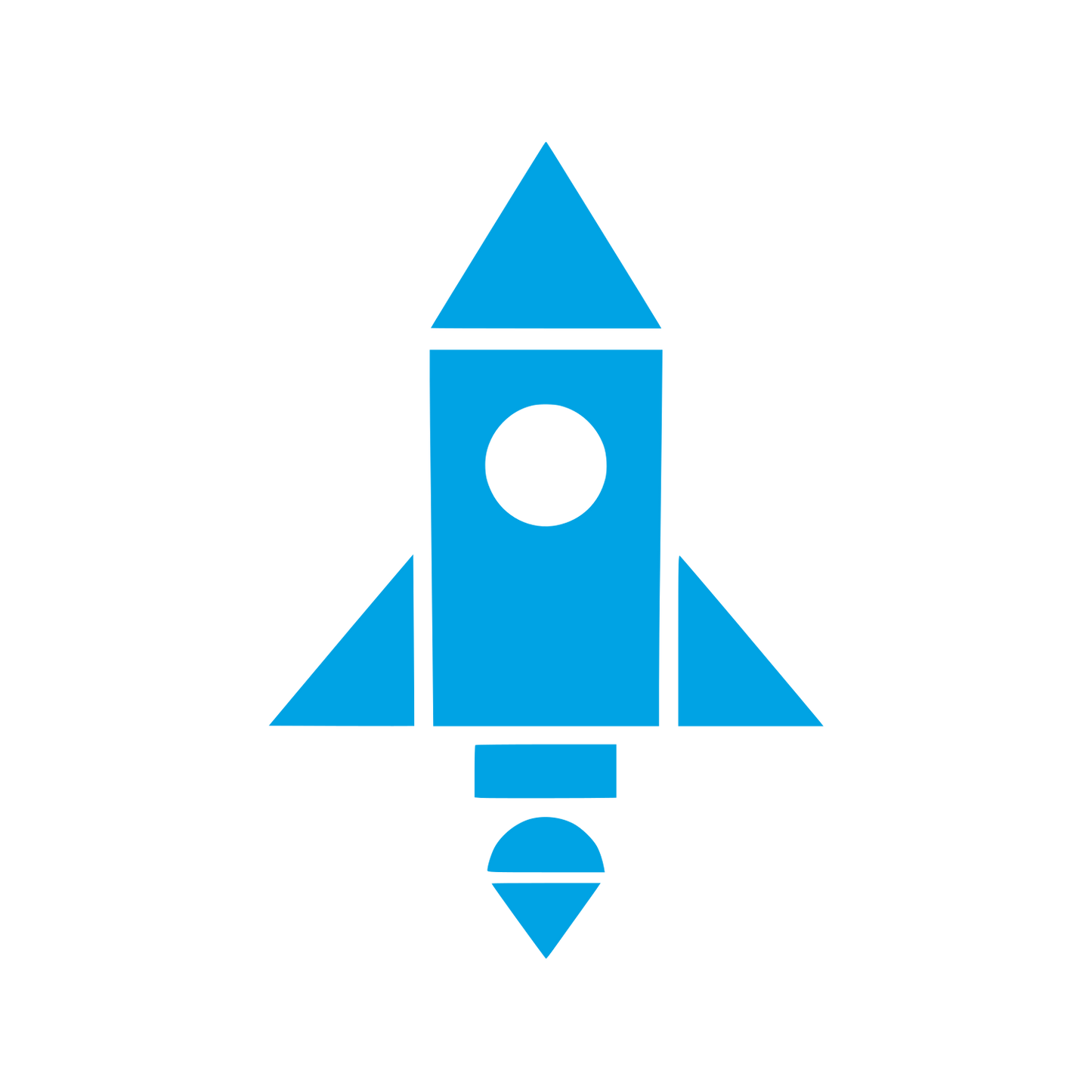 Rocket Ship Logo #00a3e4