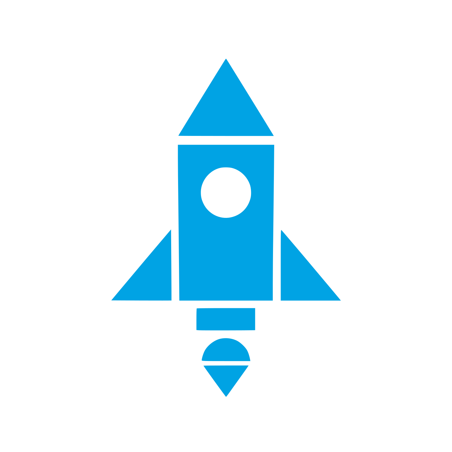 Rocket Ship Logo #00a3e4