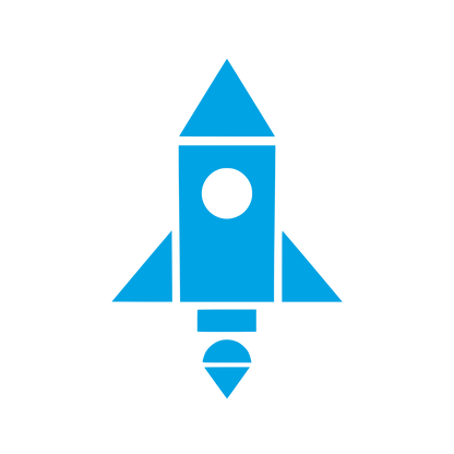 Rocket Ship Logo #00a3e4