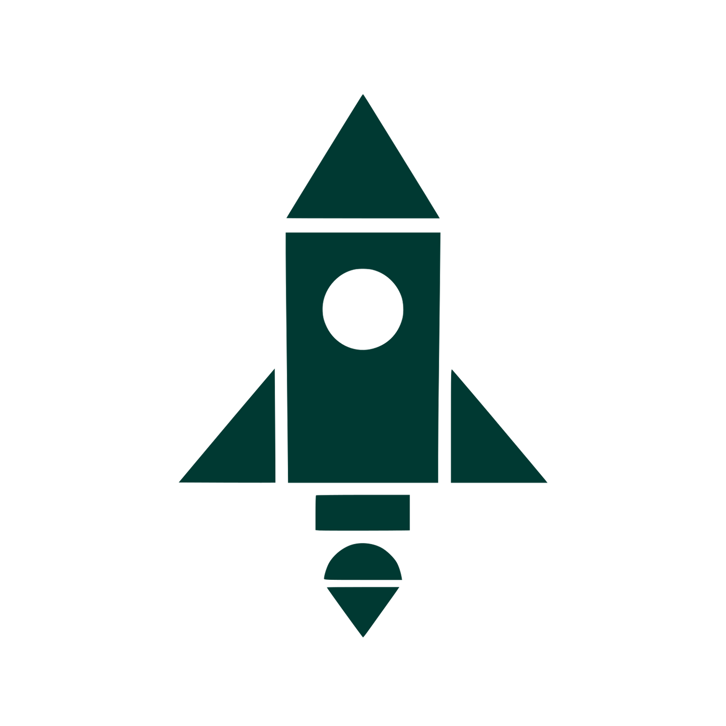 Rocket Ship Logo #003932