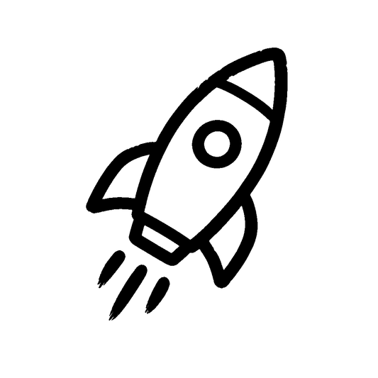 Hand Drawn Rocket Logo