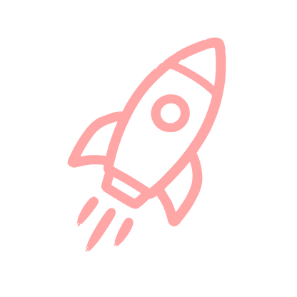 Hand Drawn Rocket Logo #ffa6a6